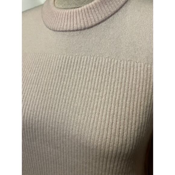 Rag & Bone Sweater Womens Small Cashmere Crew Neck Baby Pink Ribbed Fitted S - Picture 5 of 6